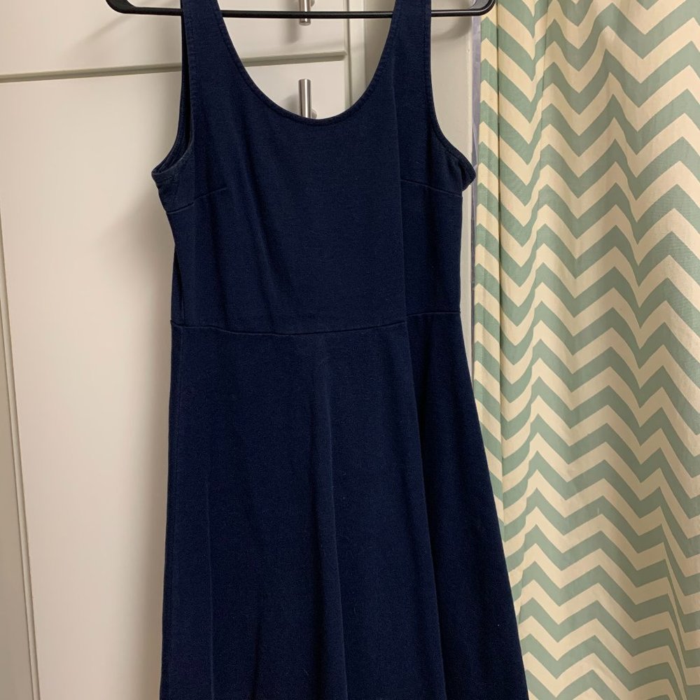 Old Navy Blue Sleeveless Cotton Sheath Dress